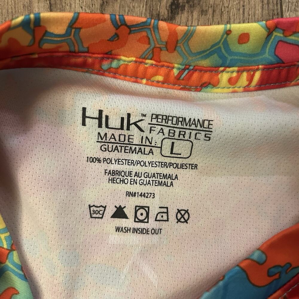 Huk Performance Kryptek Icon X Camo Long Sleeve Fishing Shirt Colorful Large - Picture 6 of 6